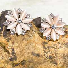 Plated Floral Studs Earrings
