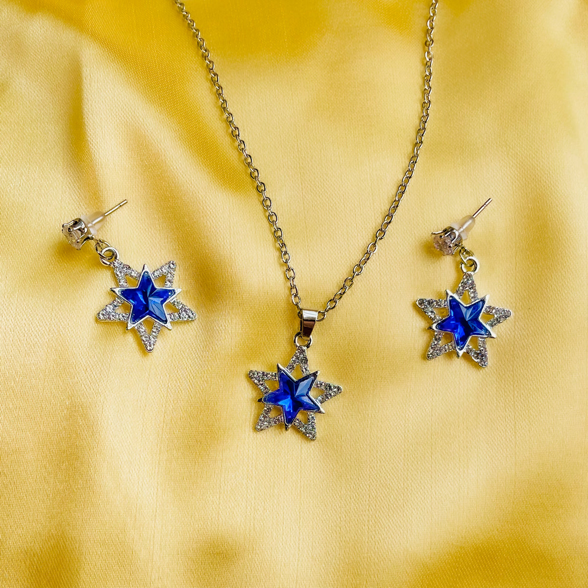 Crystal Star Necklace and Earring Set