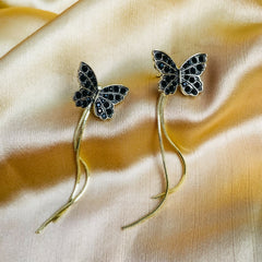 Butterfly Chain Tassel Earrings