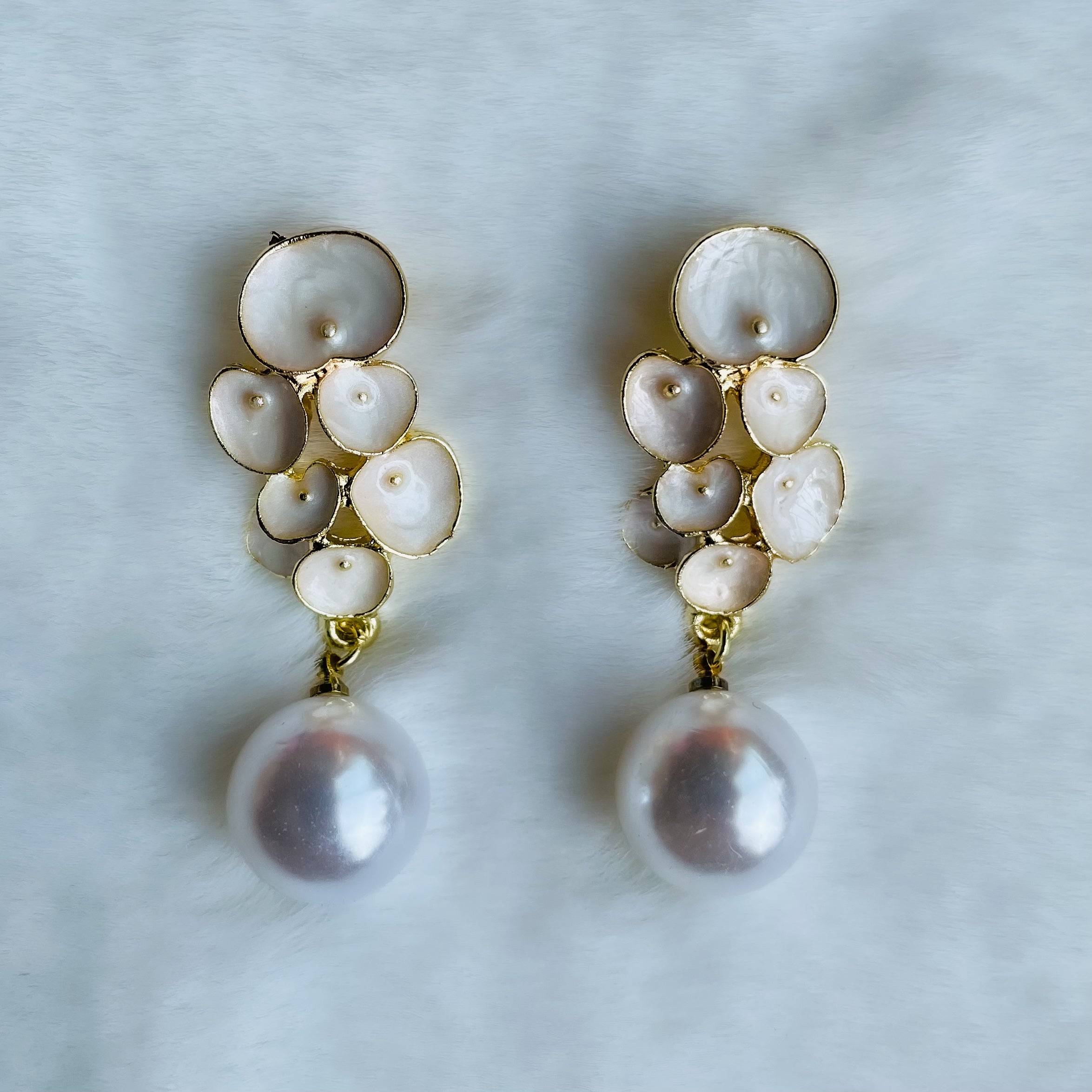 Faux Pearl Drop Earrings